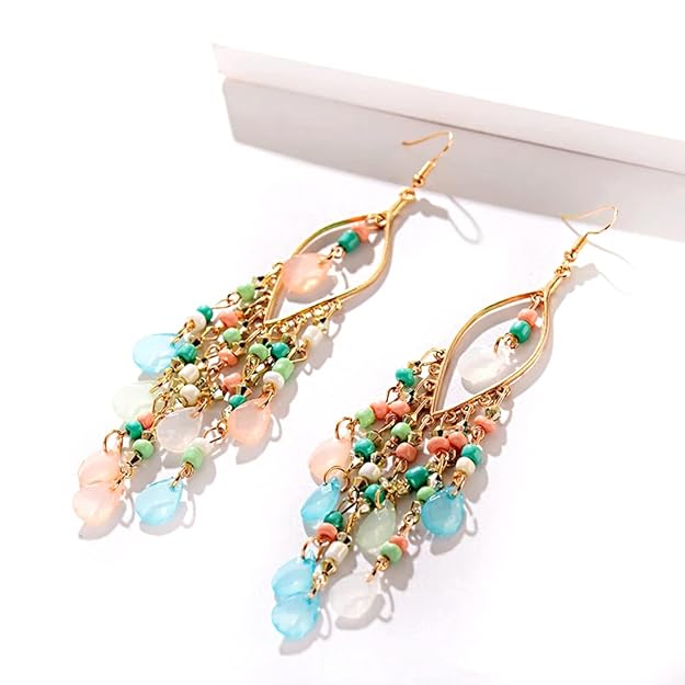 Beaded Tassel Earrings