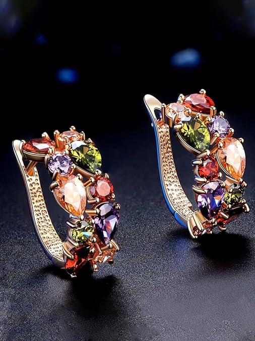 Floral Crystal Earrings