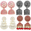 Multicolor Oxidised Earrings Combo Of 4