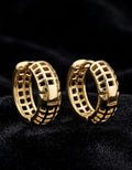 Gold Cage Hoop Earrings